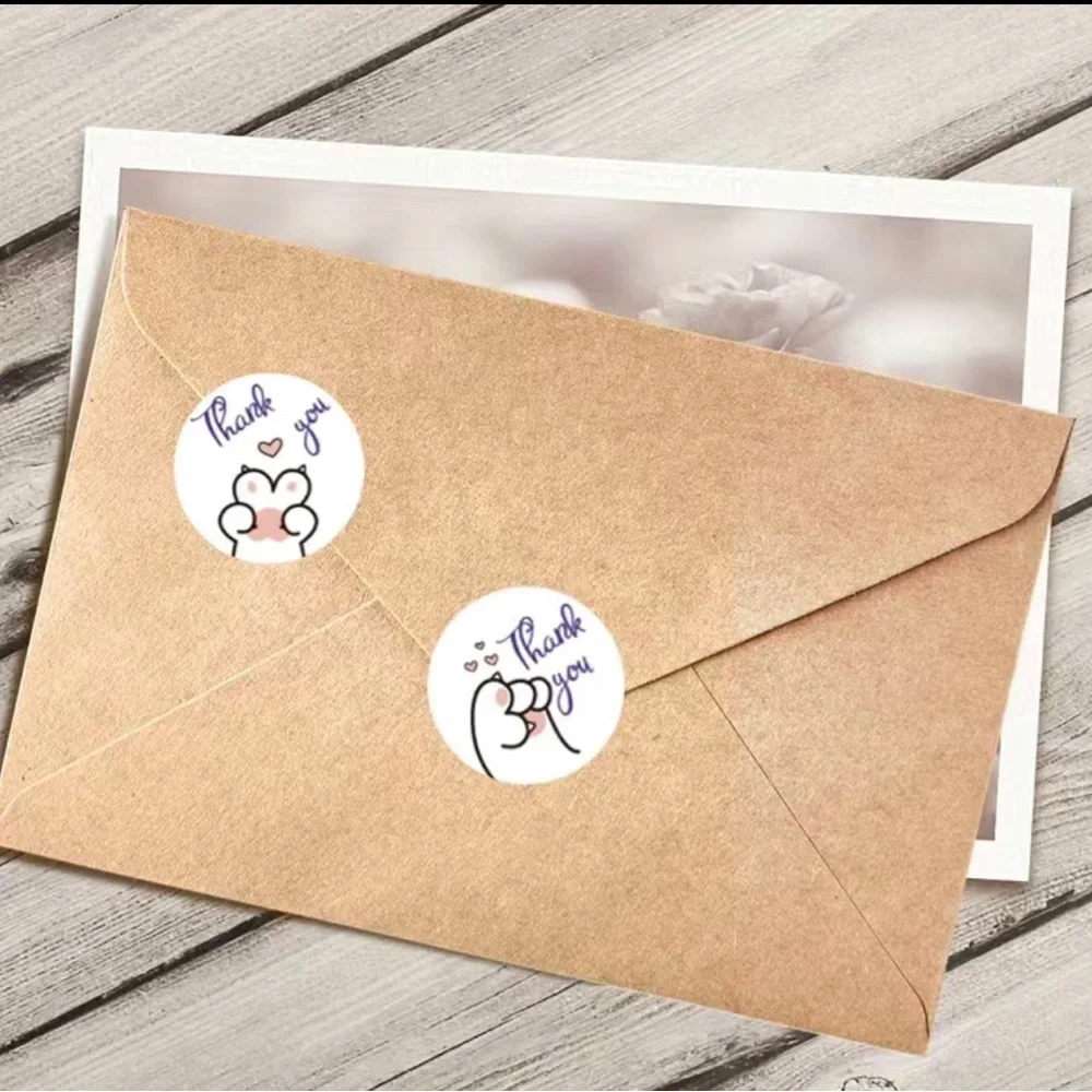 500 Thank You, cat stickers.